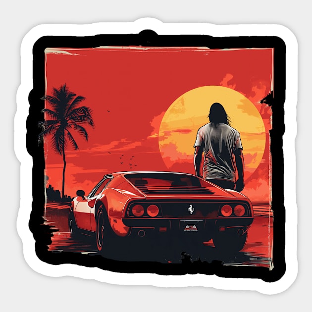 Sunset Reflections Sticker by PixelPusherArt